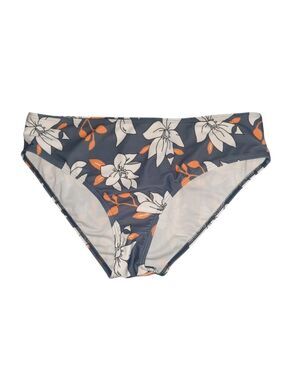 Gray Floral Bikini Bottom Size Medium